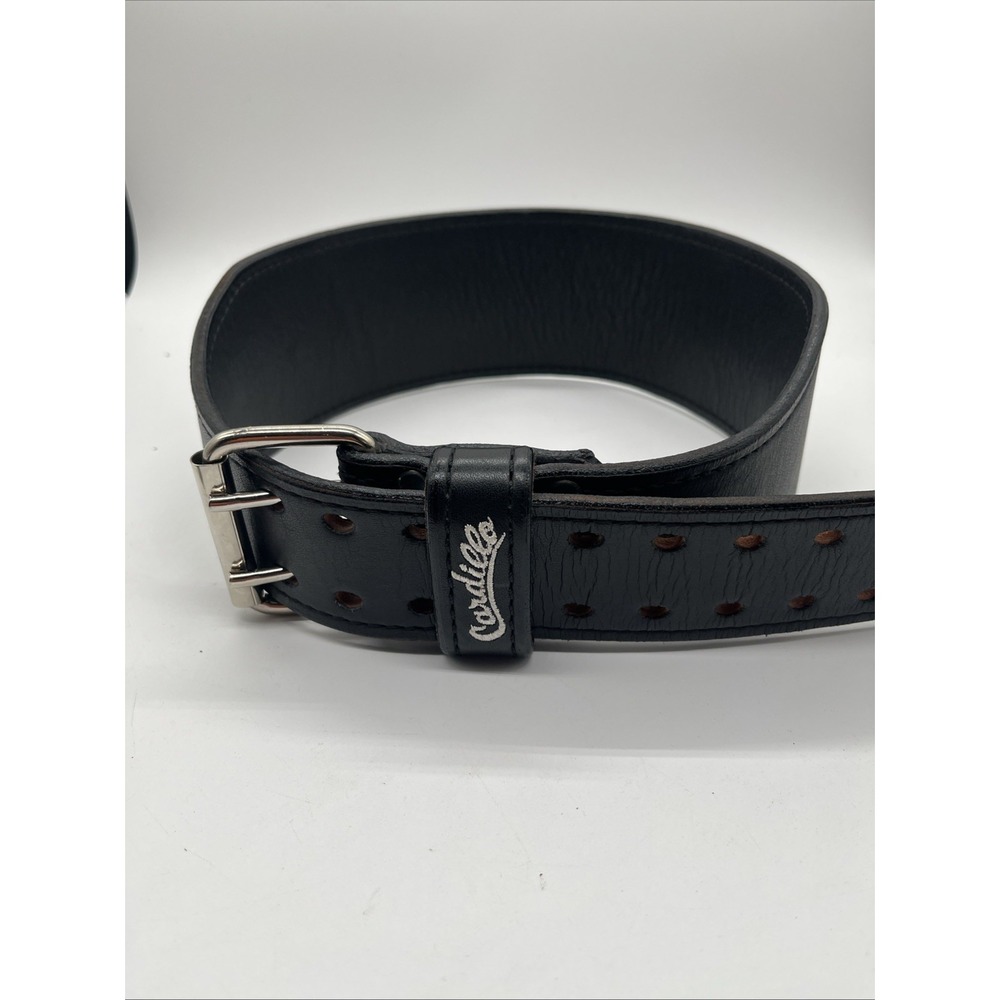 Cardillo 310DL Leather Weightlifting Belt - Black - Size Small